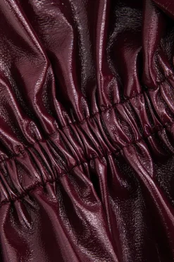 MICAS Outerwear|Outerwear-Faux Leather Drawstring Pocket Jacket