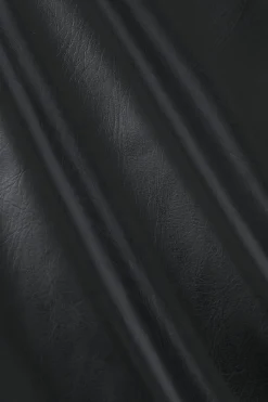 MICAS Tank Tops & Cami-Faux Leather Halter Lace-Up Top BLACK