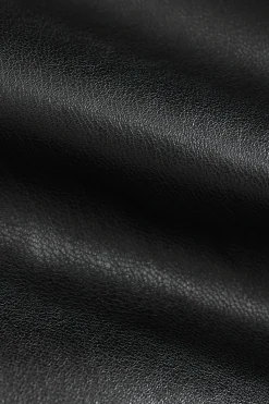 MICAS Outerwear|Outerwear-Faux Leather Hooded Puffer Jacket