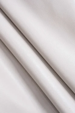 MICAS Skirt Sets-Faux Leather Patchwork Fur Skirt Set