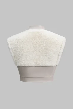 MICAS Skirt Sets-Faux Leather Patchwork Fur Skirt Set