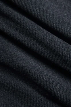 MICAS Long Sleeve Tops|Long Sleeves Tops-Faux Leather Patchwork Long-Sleeve Top BLACK