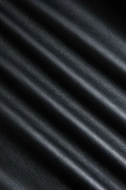 MICAS Outerwear|Outerwear-Faux Leather Patchwork Tie-Up Jacket BLACK