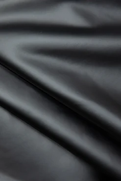 MICAS Skirts-Faux Leather Tie Side Mini Skirt BLACK