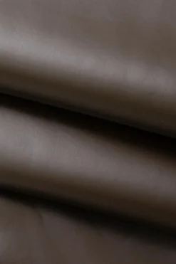 MICAS Midi Dresses-Faux Leather Wrap Sleeveless Ruched Slit Midi Dress