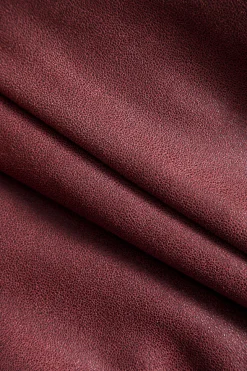 MICAS Outerwear|Outerwear-Faux Leather Zipper Jacket BURGUNDY