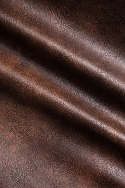 MICAS Outerwear|Outerwear-Faux Leather Zipper Long Sleeve Jacket CHOCOLATE