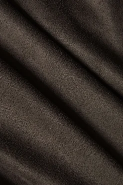 MICAS Skirts-Faux Suede Asymmetrical High Waist Skirt BROWN