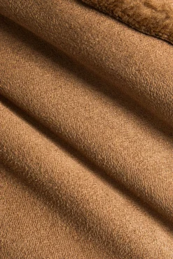 MICAS Outerwear|Outerwear-Faux Suede Belted Zipper Long-Sleeve Jacket CHOCOLATE