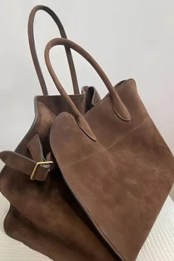 MICAS Bags|Accessories-Faux Suede Tote Bag