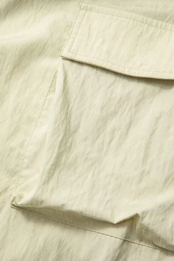 MICAS Pants-Flap Pocket Belted Ruched Straight Leg Pants IVORY