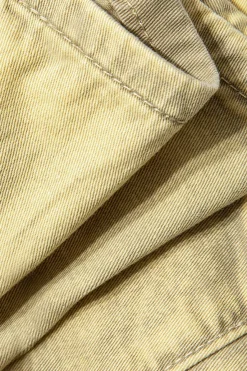 MICAS Shorts-Flap Pocket Denim Shorts OCHRE