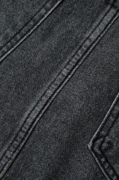 MICAS Skirts-Flap Pocket Denim Skirt BLACK