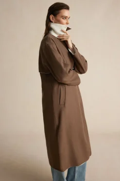 MICAS Outerwear|Outerwear-Fleece Button Patchwork Coat COFFEE