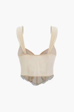 MICAS Corset & Bustier Tops|Tank Tops & Cami-Floral Embroidered Corset Cami Top