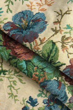 MICAS Skirts-Floral Fringe Zipper Skirt MULTICOLOR