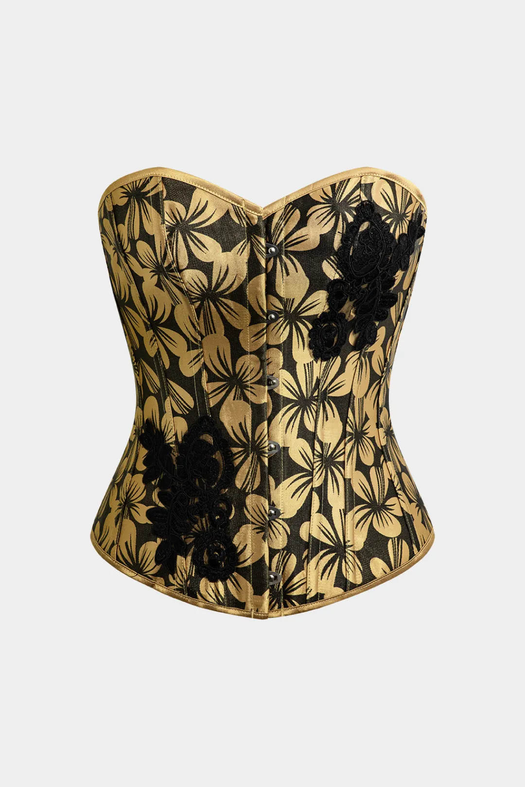 MICAS Tube Tops-Floral Print Appliques Tube Top YELLOW