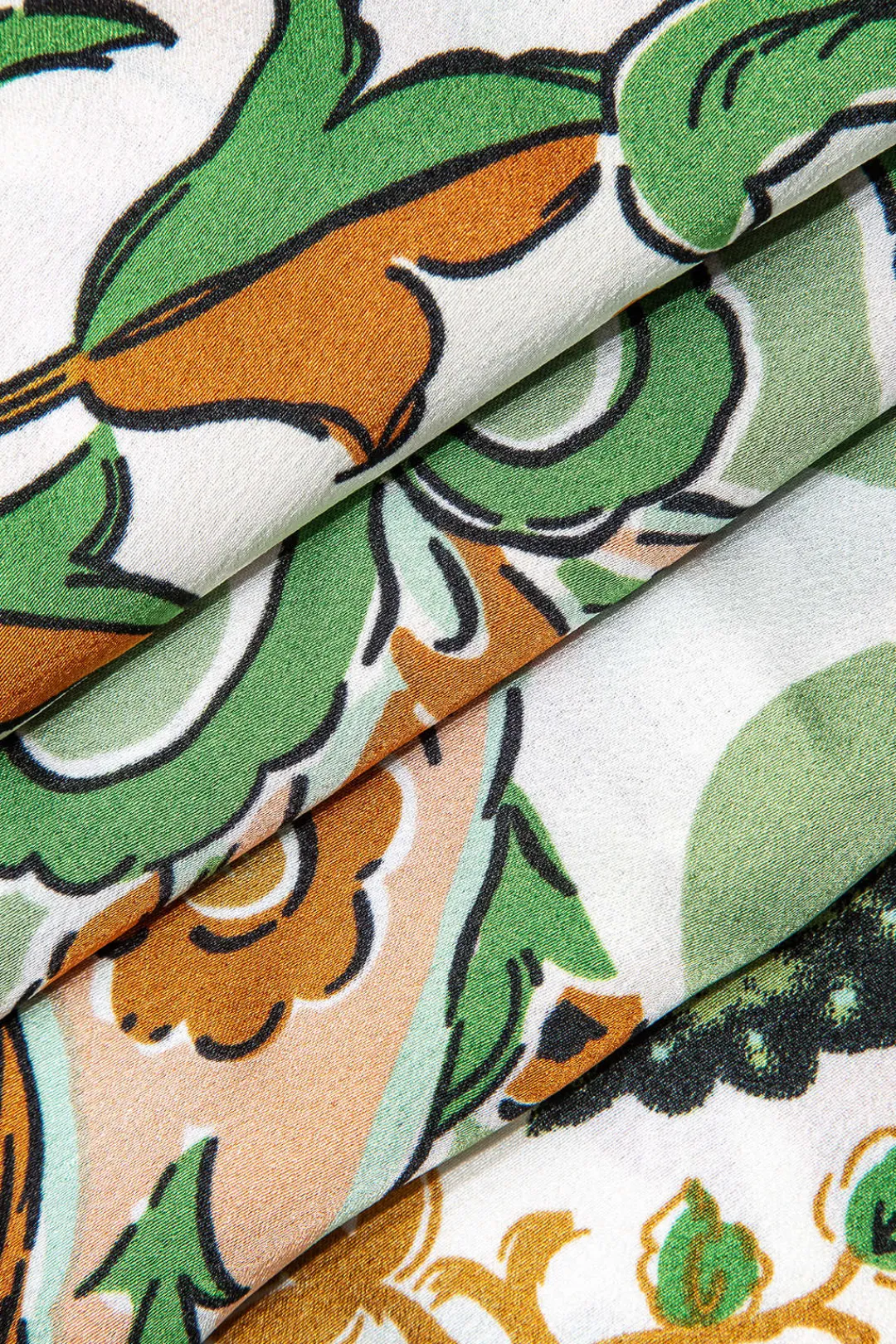 MICAS Pants-Floral Print Drawstring Slit Wide Leg Pants Contrast Color