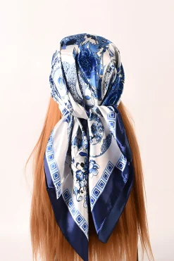 MICAS Accessories-Floral Print Headbands BLUE