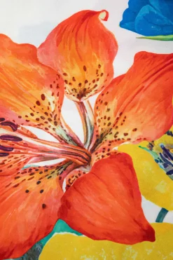 MICAS Mini Dresses-Floral Print Strapless Mini Dress WHITE