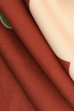 MICAS Maxi Dresses-Floral Print Tie Back Ruffle Maxi Dress BROWN