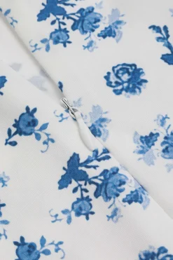 MICAS Midi Dresses-Floral Print Tie Strap Maxi Dress WHITE