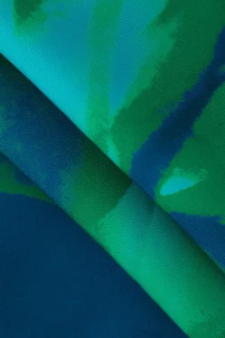 MICAS Long Sleeve Dresses|Maxi Dresses-Floral Print V-neck Slit Maxi Dress GREEN