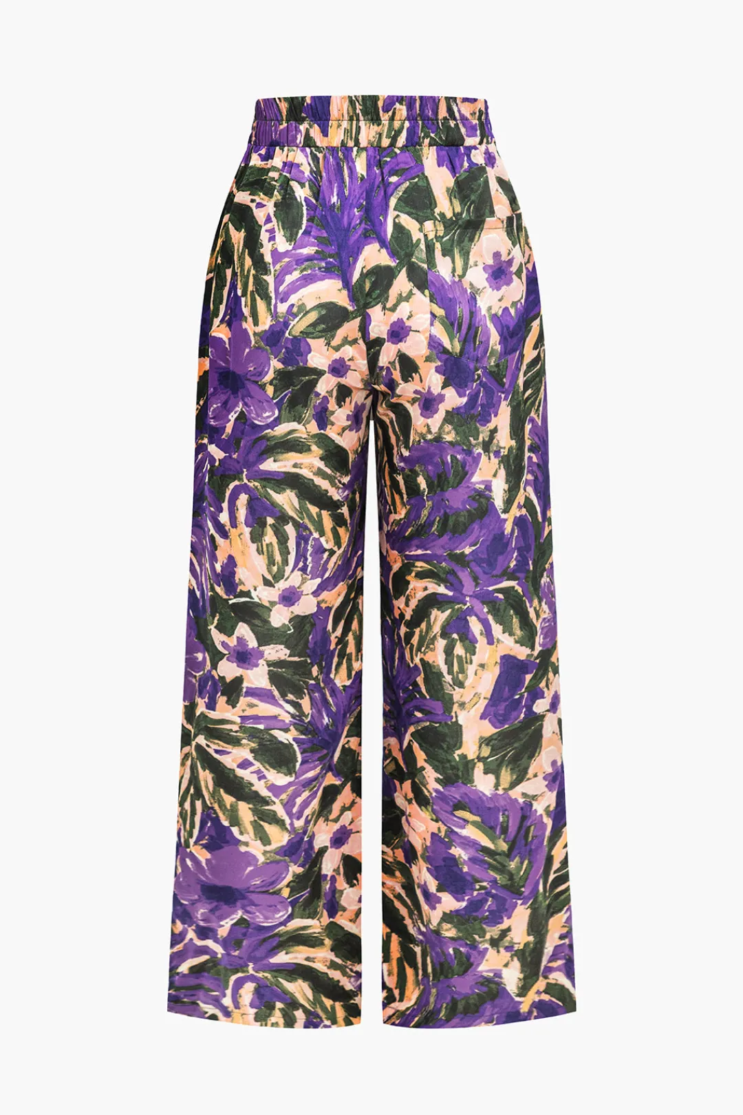 MICAS Pants-Floral Print Wide-Leg Pants MULTICOLOR