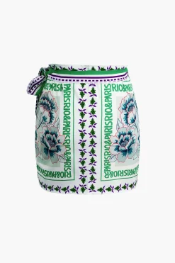 MICAS Skirts-Floral Print Wrap Knot Mini Skirt