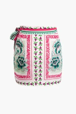 MICAS Skirts-Floral Print Wrap Knot Mini Skirt