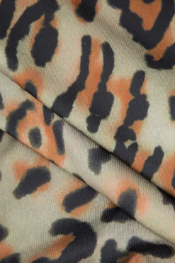 MICAS Mini Dresses-Floral Print Wrap Ruched Strapless Mini Dress DARK ORANGE