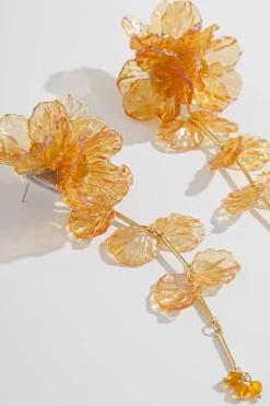 MICAS Earrings|Accessories-Floral Tassel Earrings TANGERINE