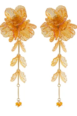 MICAS Earrings|Accessories-Floral Tassel Earrings TANGERINE
