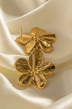 MICAS Earrings|Accessories-Flower Design Earring GOLD