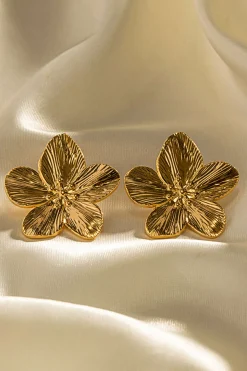 MICAS Earrings|Accessories-Flower Design Earring GOLD