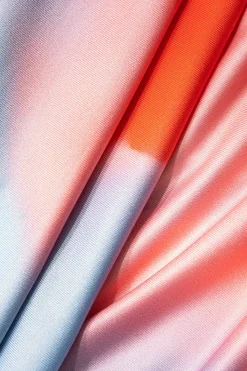 MICAS Maxi Dresses-Flower Print Slit Maxi Dress