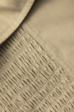 MICAS Tube Tops-Foldover Smocked Side Zipper Tube Top