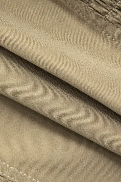 MICAS Tube Tops-Foldover Smocked Side Zipper Tube Top