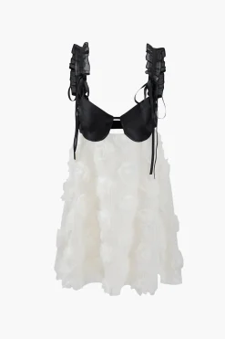 MICAS Midi Dresses-Frill Strap Floral Backless Mini Dress MULTICOLOR