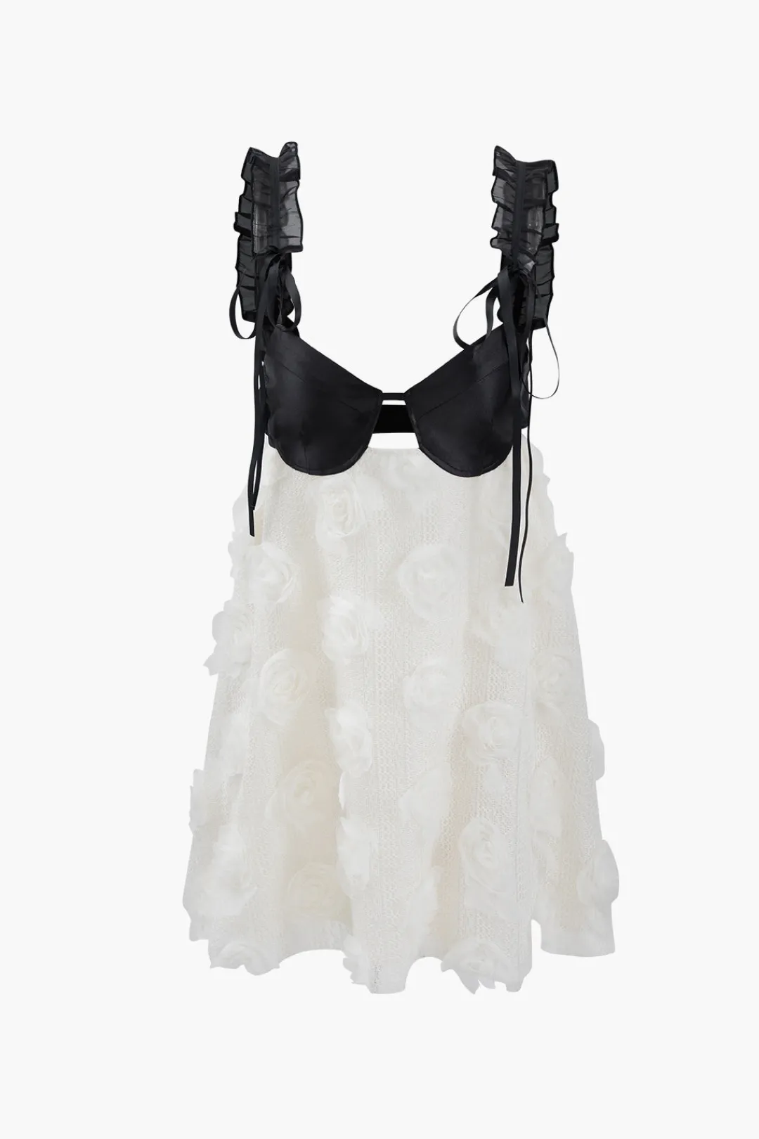 MICAS Midi Dresses-Frill Strap Floral Backless Mini Dress MULTICOLOR