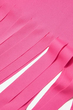 MICAS Midi Dresses-Fringe Hem Sleeveless Midi Dress