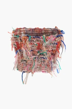 MICAS Tube Tops-Fringe Mesh Tube Top