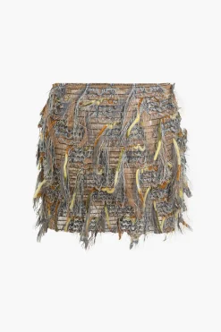 MICAS Skirts-Fringe Mini Skirt