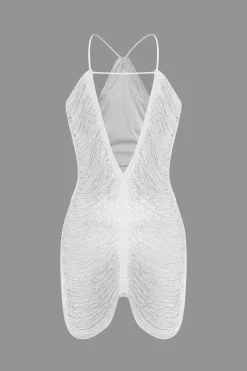 MICAS Mini Dresses-Fringe V-neck Mini Dress