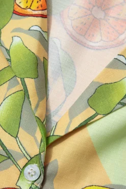 MICAS Blouses & Shirts-Fruit Print Short-Sleeve Shirt YELLOW