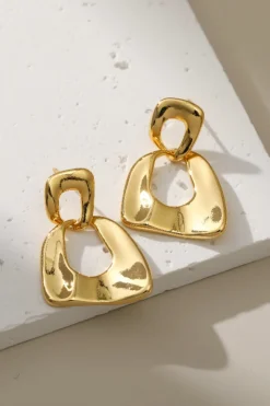 MICAS Earrings|Accessories-Geometric Design Drop Earrings GOLD