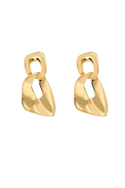 MICAS Earrings|Accessories-Geometric Design Drop Earrings GOLD