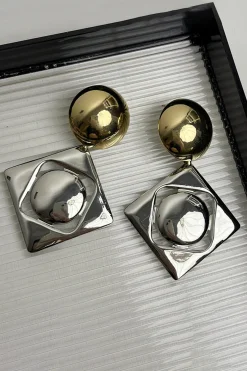 MICAS Earrings-Geometric Design Earrings GOLD