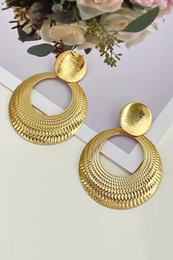 MICAS Earrings|Accessories-Geometric Round Earrings GOLD