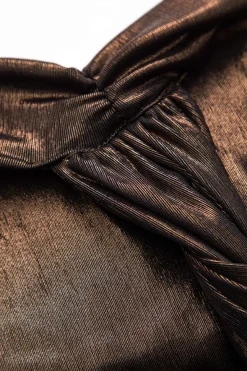 MICAS Maxi Dresses-Halter Cowl Neck Backless Twist Maxi Dress COFFEE